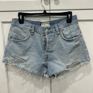 Free People We the Free Now or Never Denim Shorts Size 28